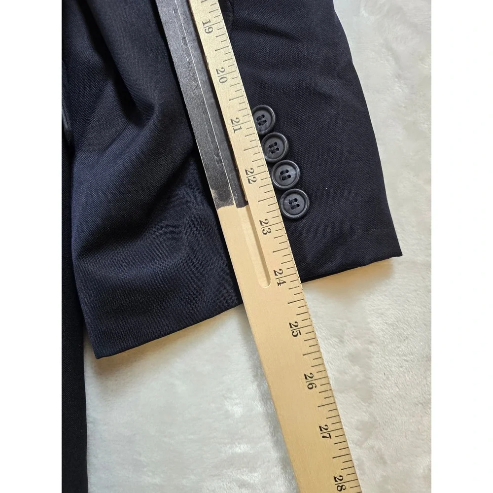 Joseph Abboud Loro Piana Suit Mens 48R 2 Piece Pants 42x27 Navy Blue Wool USA